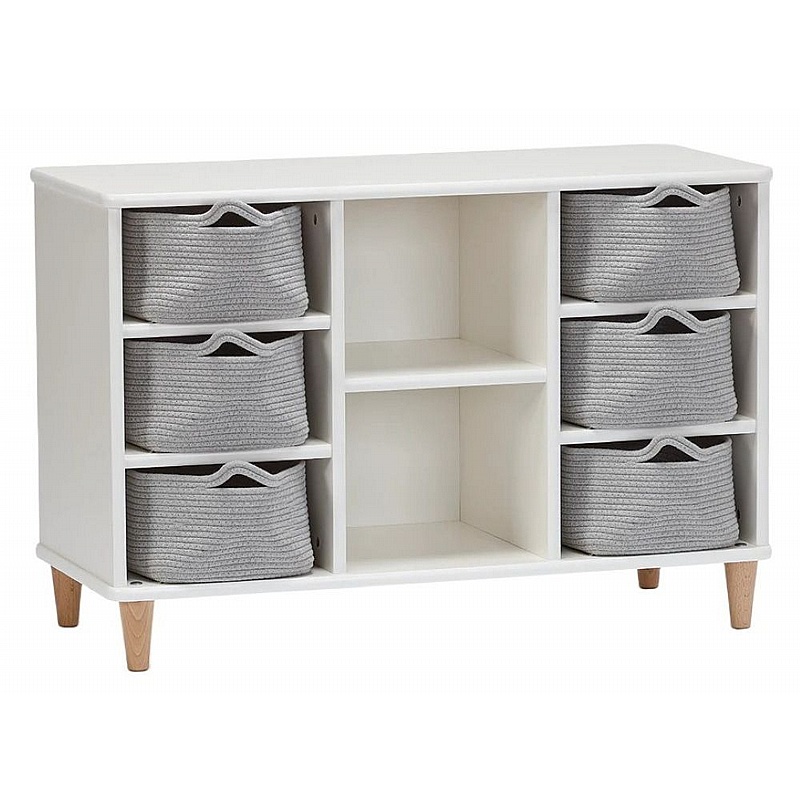 Blanco Compact Rope Basket Storage Unit - Education