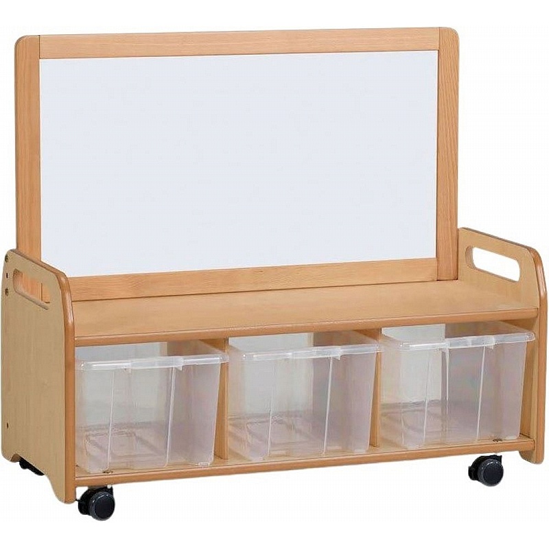 Tidy Tots Nursery Mobile Low Level Storage Unit with Whiteboard - Education