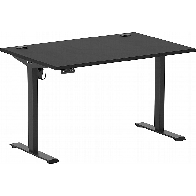 Ebony Lite Black Electric Height Adjustable Office Desks - Office Furniture