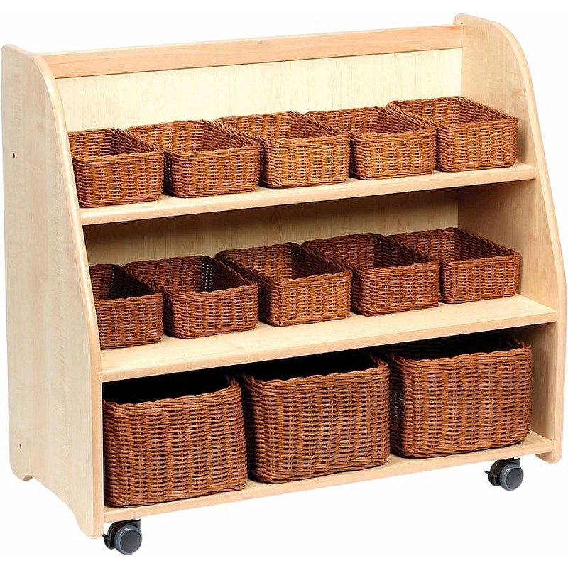 Tidy Tots Mobile Angled Basket Storage Unit - Education