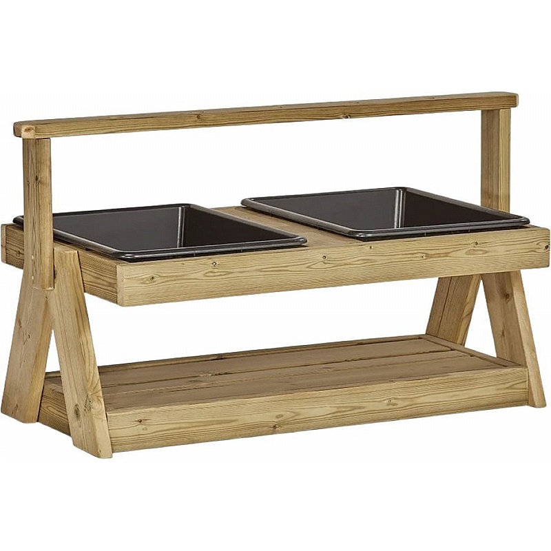 Adventure Tots Nursery Outdoor Double Sand & Water Station - Education