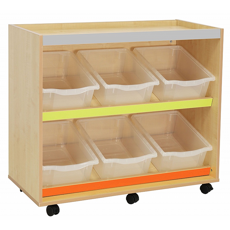 Bubblegum Mobile Combi 6 Tray Storage - Education