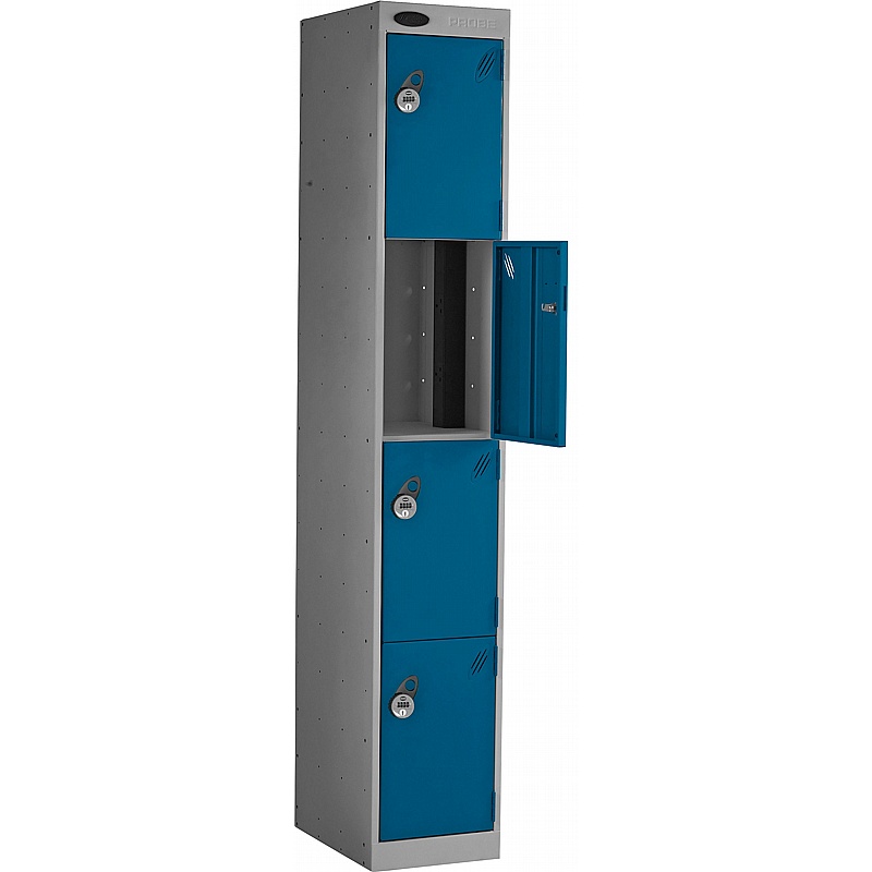 PowerBox Probe 4 Compartment High Capacity Charging Lockers with Manual Combination Lock - Lockers & Cloakroom