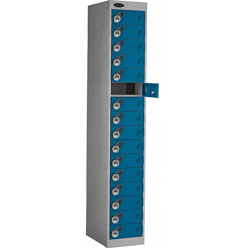 PowerBox Probe 16 Compartment Laptop and Tablet Charging Lockers with Manual Combination Lock - Lockers & Cloakroom
