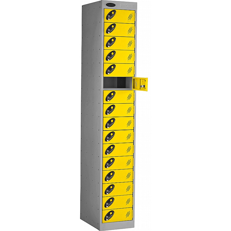 PowerBox Probe Equinox 16 Compartment Laptop and Tablet Charging Lockers with Hasp and Staple Lock - Lockers & Cloakroom