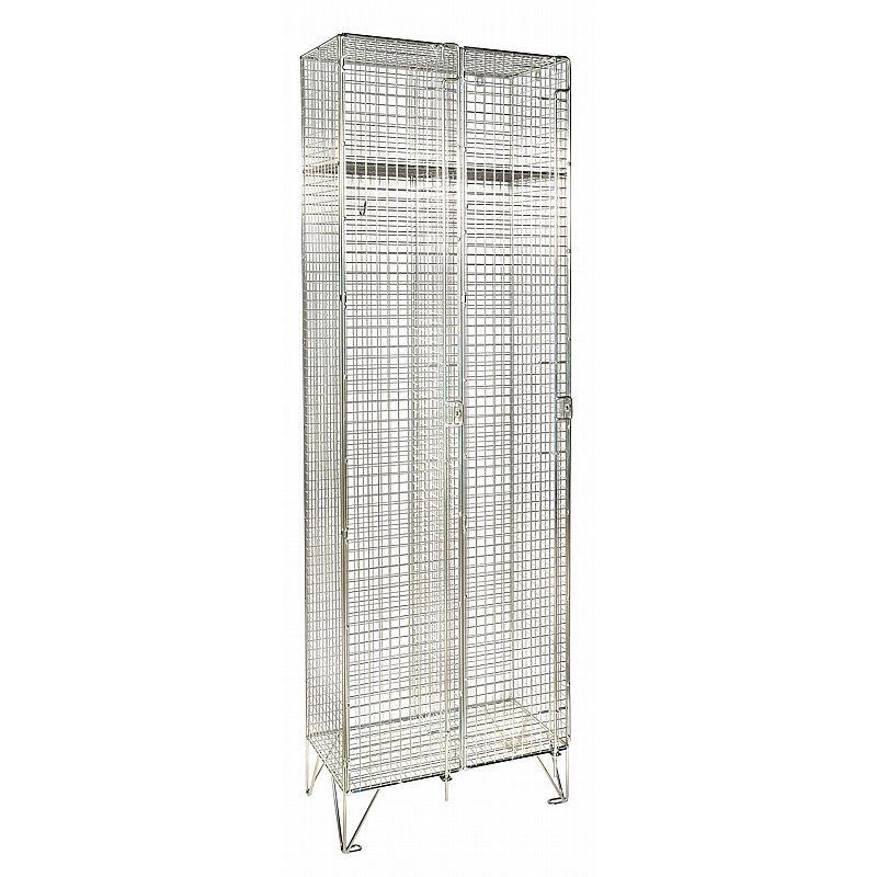 Ventra Premium Nest of 2 Wire Mesh Lockers - Lockers & Cloakroom
