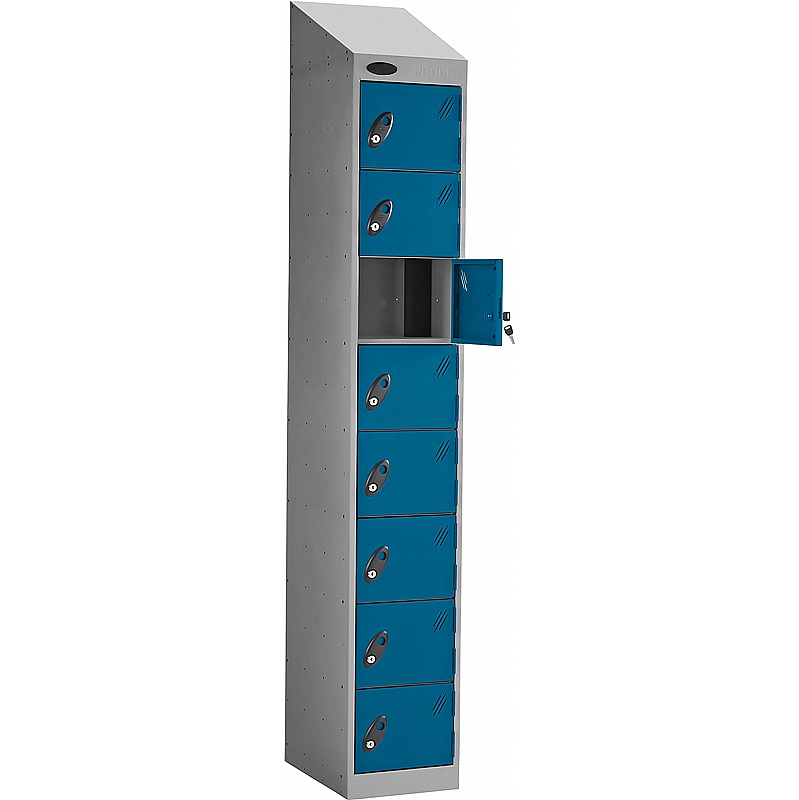 PowerBox Probe 8 Compartment Sloping Top Laptop and Tablet Charging Lockers with Cam Lock - Lockers & Cloakroom