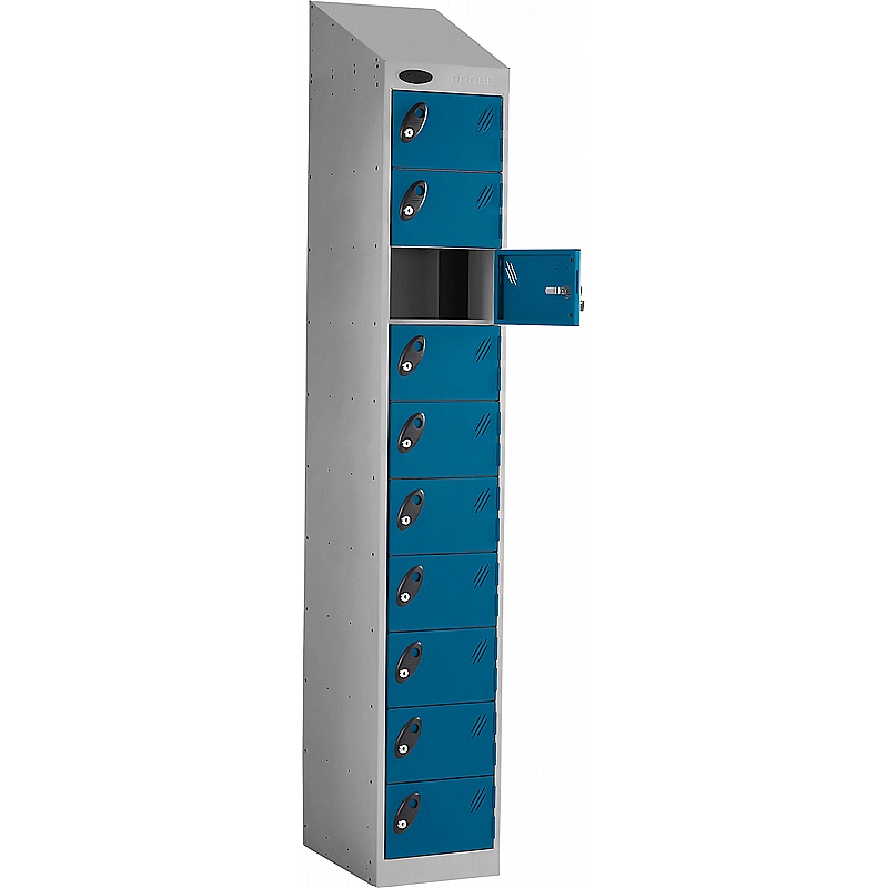 PowerBox Probe 10 Compartment Sloping Top Laptop and Tablet Charging Lockers with Cam Lock - Lockers & Cloakroom