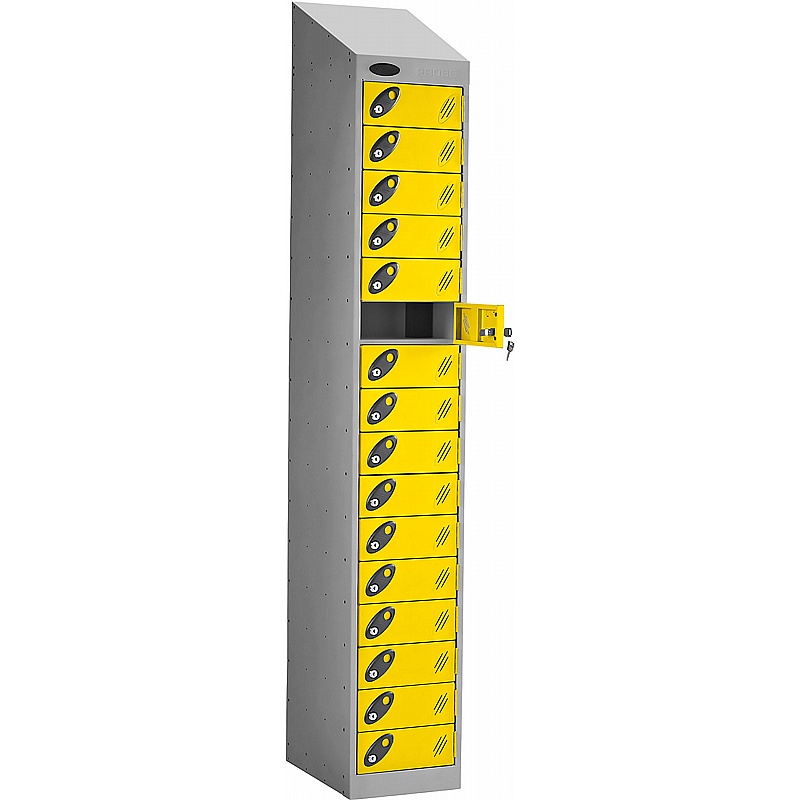 PowerBox Probe Equinox 16 Compartment Sloping Top Laptop and Tablet Charging Lockers with Cam Lock - Lockers & Cloakroom