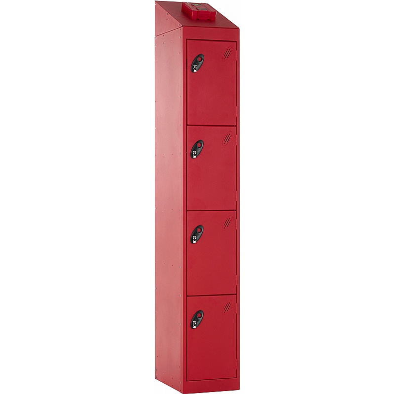 Stellar Probe AF-X Fire Suppression 4 Compartment Charging Lockers with Hasp and Staple Lock - Lockers & Cloakroom