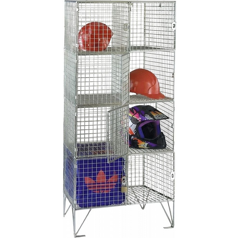 Ventra Premium 8 Person Wire Mesh Personal Effects Lockers - Lockers & Cloakroom