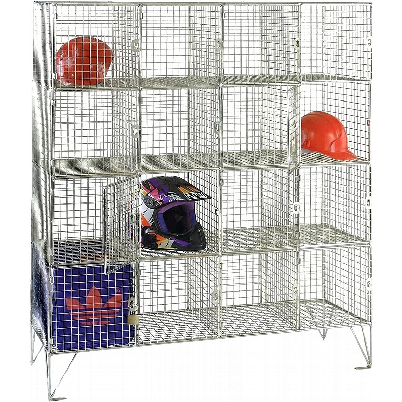 Ventra Premium 16 Person Wire Mesh Personal Effects Lockers - Lockers & Cloakroom