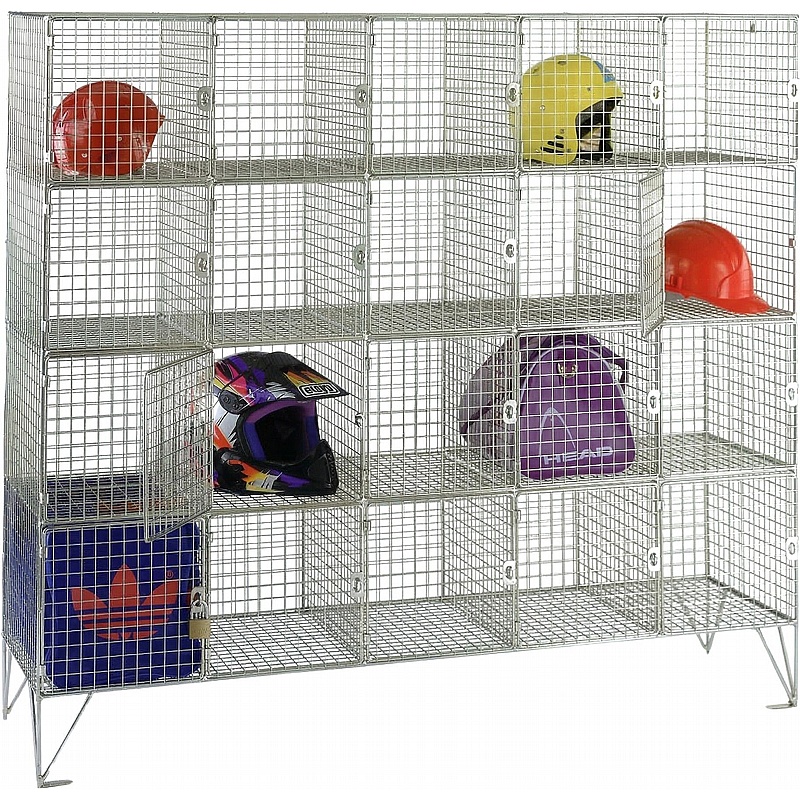 Ventra Premium 20 Person Wire Mesh Personal Effects Lockers - Lockers & Cloakroom