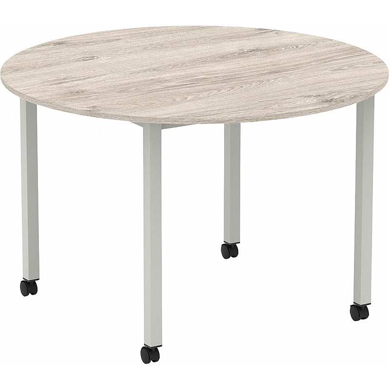 Flex Mobile Round Box Leg Office Tables - Office Furniture