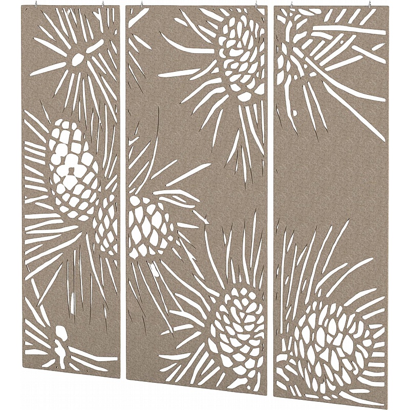 Sch! Pine Acoustic Hanging Screens (3 Panels) - Office Furniture