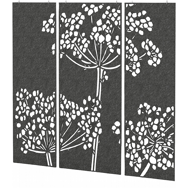 Sch! Wildflower Acoustic Hanging Screens (3 Panels) - Office Furniture