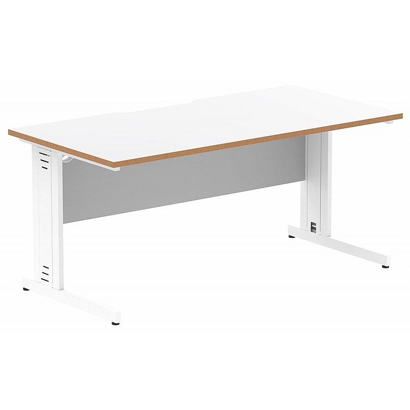 Oslo Rectangular Cable Managed Office Desks - Office Furniture