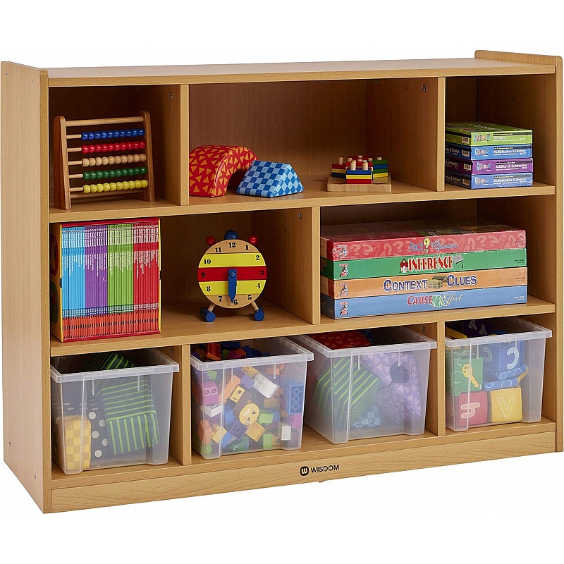Milan 3 Level Nursery and Library Cabinets - Education