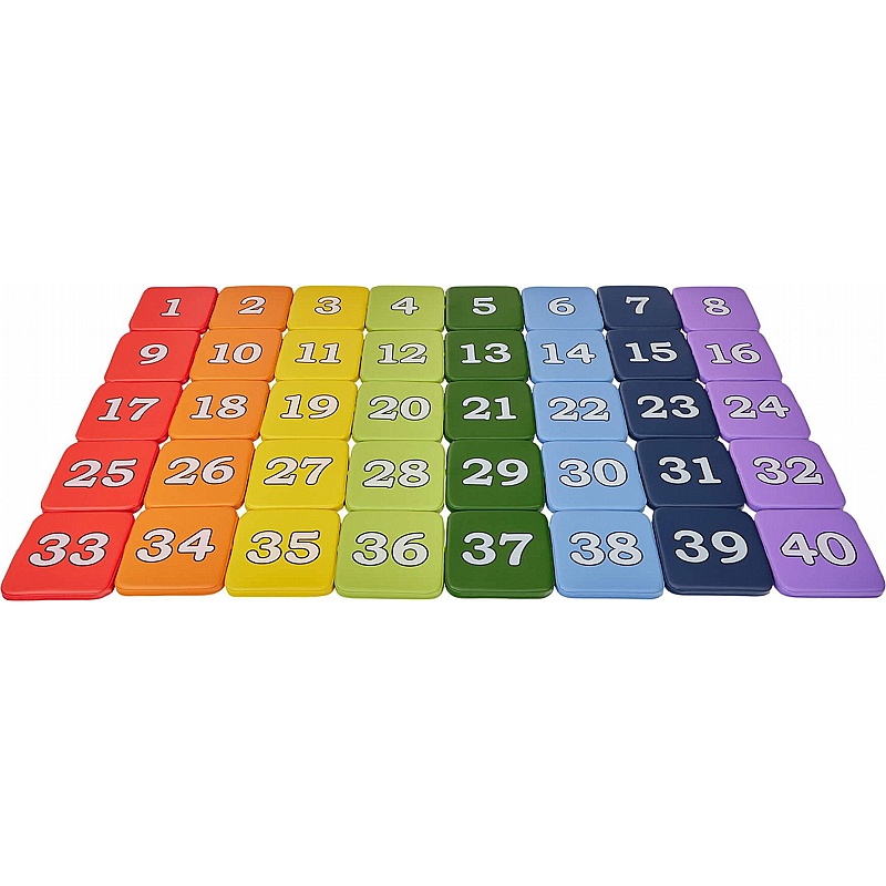 Rainbow Number Seat Cushions - Education