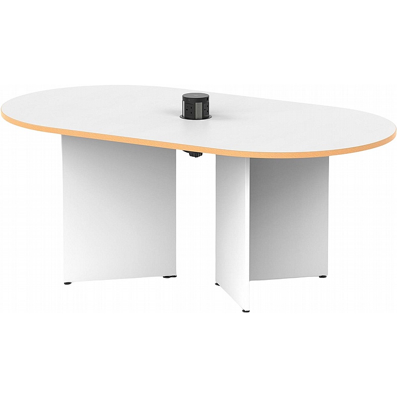 Oslo Volta Arrowhead Boardroom Table With Power - Office Furniture