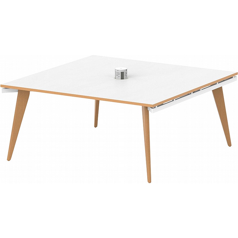 Oslo Volta Square Boardroom Table With Power - Office Furniture