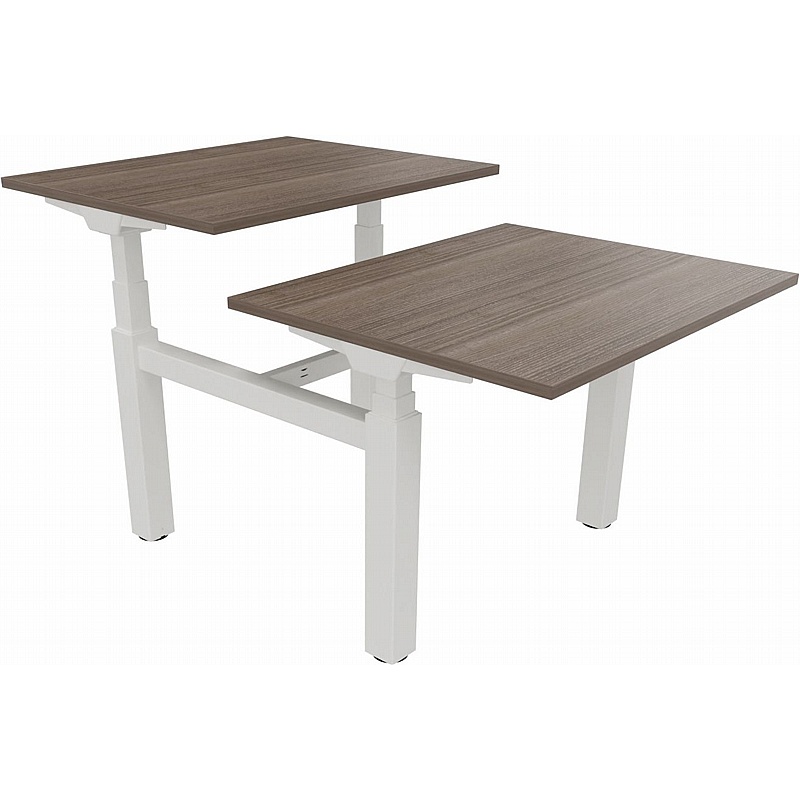 Aviator Electric Height Adjustable 2 Person Rectangular Back to Back Desks - Office Furniture