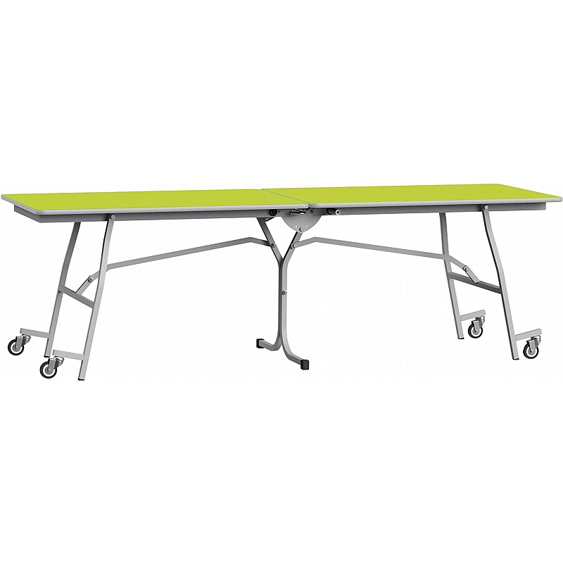 GoRoll Rectangular Mobile Folding School Dining Tables - Education
