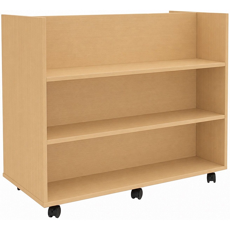Biblio Double Sided Mobile Library Shelf Storage - Education