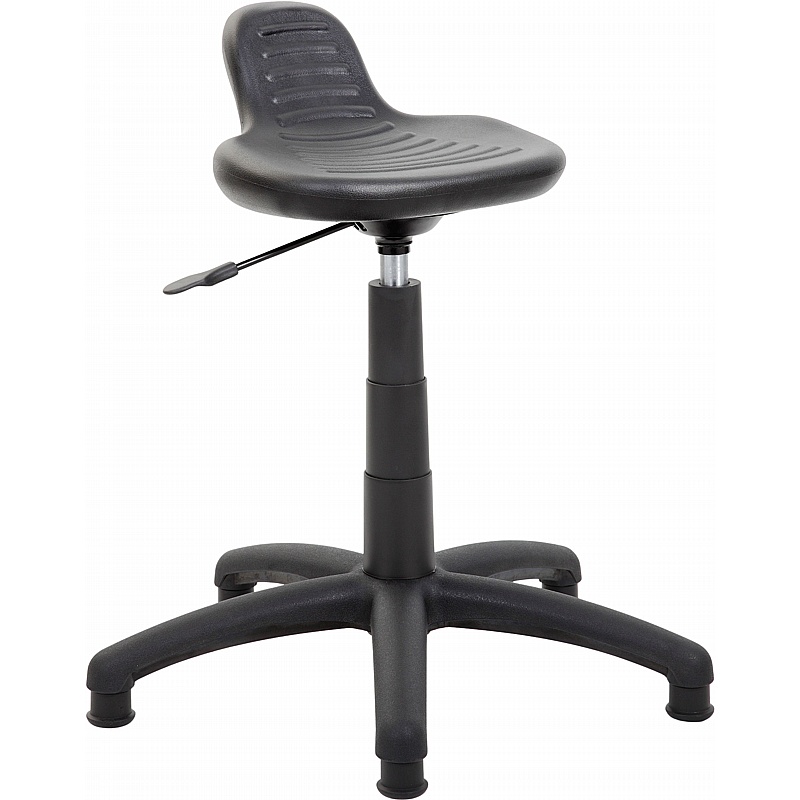 PolyTek Industrial Work Stool with Wheels or Glides - Workshop
