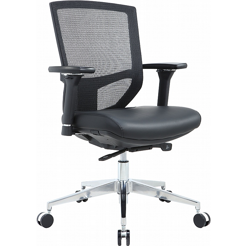 Eve 24/7 Ergonomic Mesh & Leather Task Chair - Office Furniture