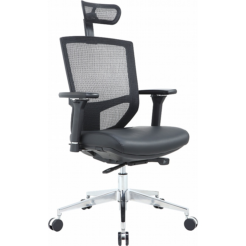 Eve 24/7 Ergonomic Mesh & Leather Executive Office Chair - Office Furniture
