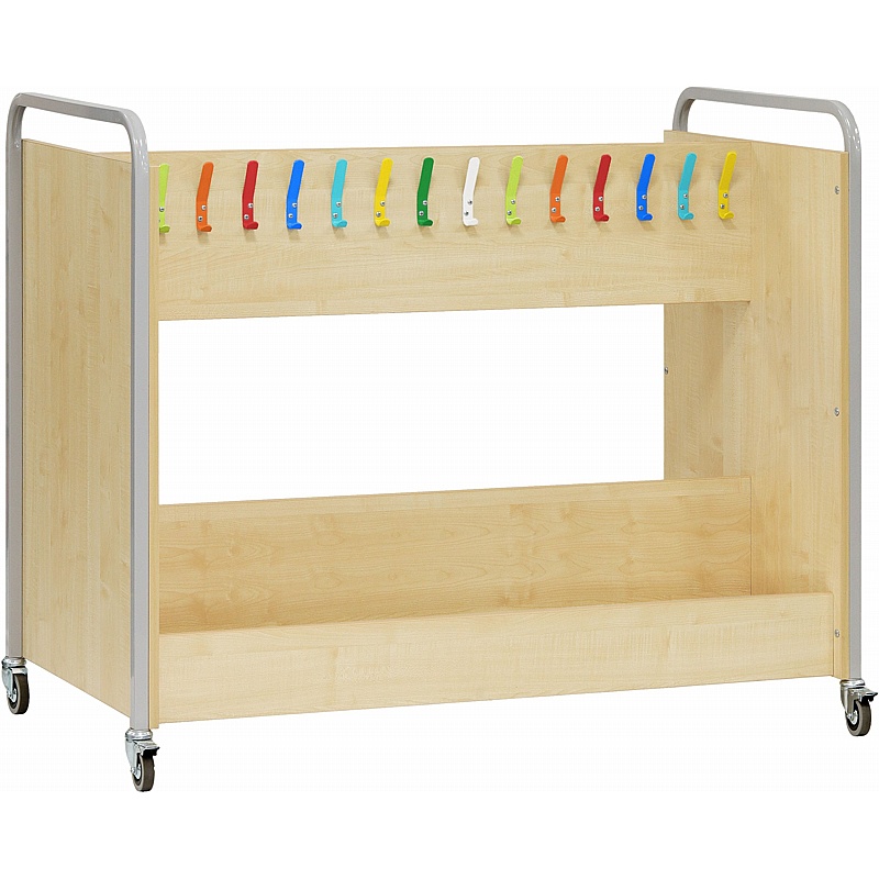 Classic Nursery Freestanding Mobile Cloakroom Trolley - Education