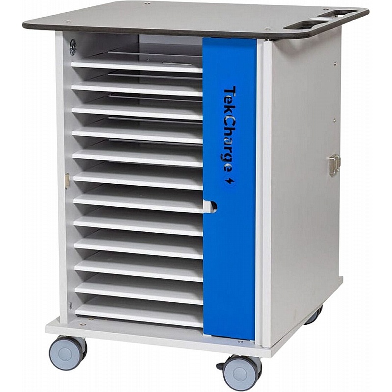 TekCharge 12 Device Laptop AC Charging and Storage Trolley - Education