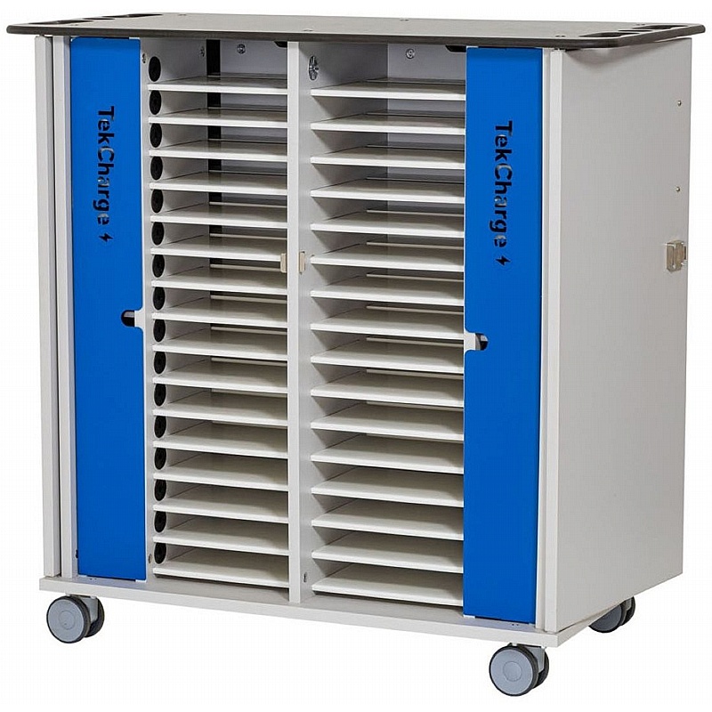 TekCharge 32 Device Tablet AC Charging and Storage Trolley - Education