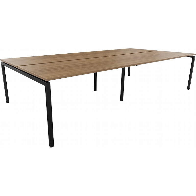 Atrex 4 Person Goalpost Rectangular Back to Back Bench Desks - Office Furniture