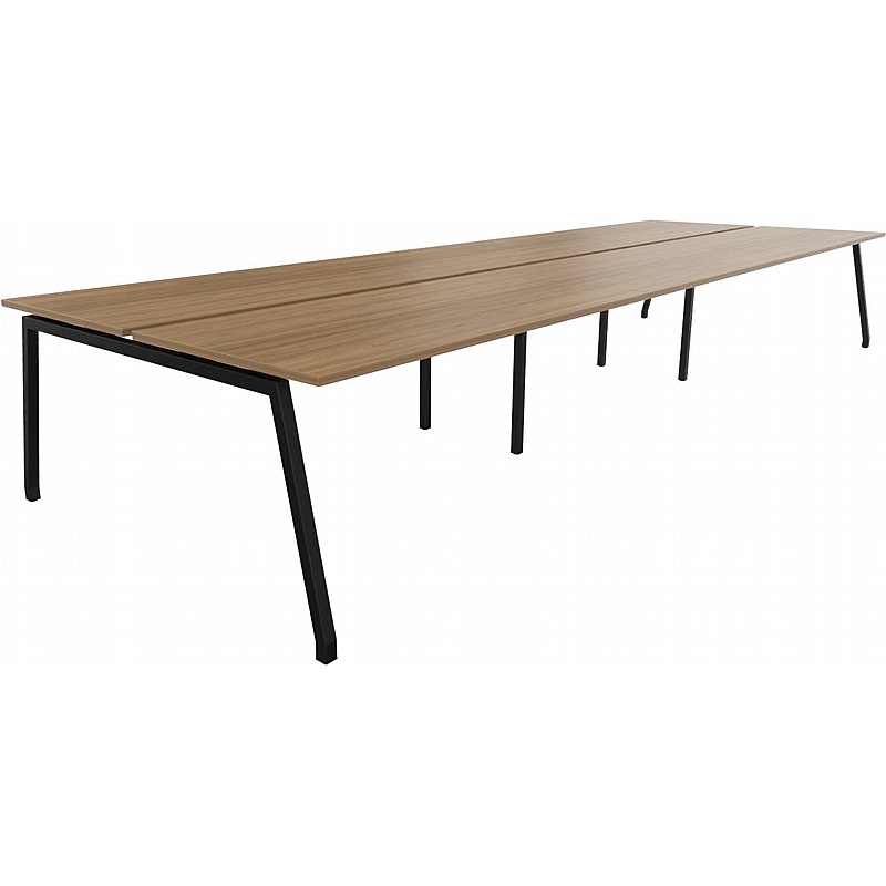 Atrex 6 Person A-Frame Rectangular Back to Back Bench Desks - Office Furniture