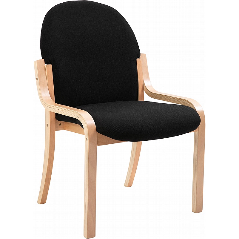 Lincoln Wooden Frame Fabric Reception Waiting Room Chairs - Office Furniture