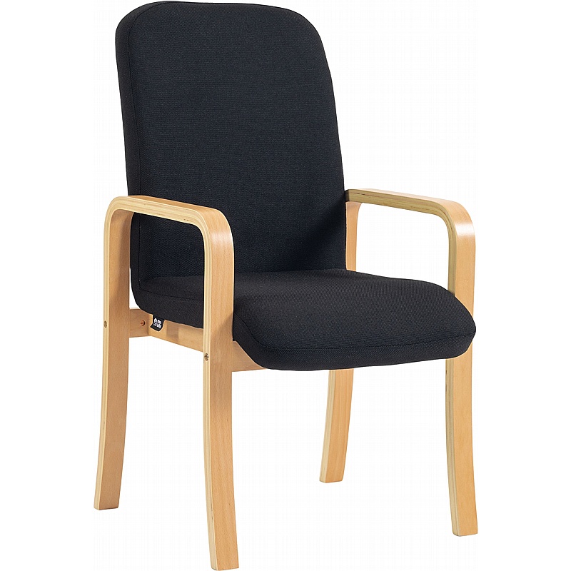 Oxford Wooden Frame Fabric Reception Waiting Room Chairs with Arms - Office Furniture