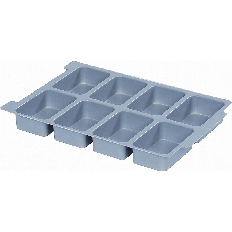 Gratnells Shallow Dove Grey Moulded Tray Insert - 8 Office Sections - Education