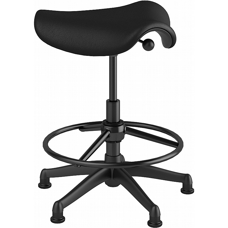 Humanscale Freedom Leather Saddle Draughtsman Stool - Office Furniture
