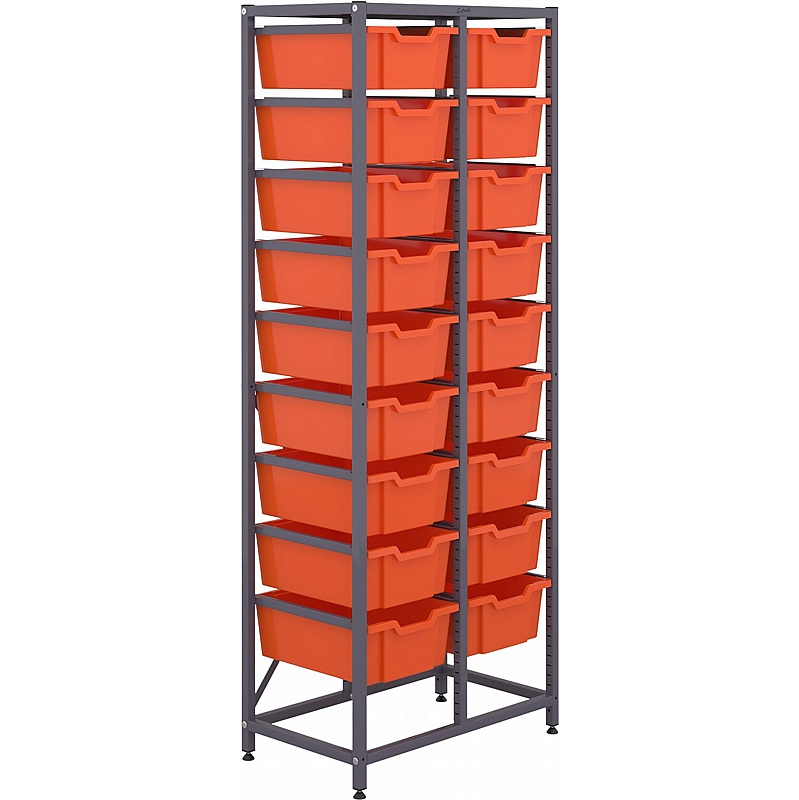 Gratnells Science Double Column 18 Deep Tray Storage - Education
