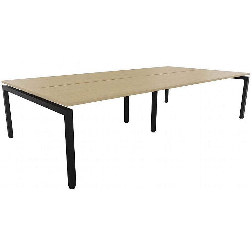 Gianni 4 Person Goalpost Rectangular Back to Back Sliding Top Bench Desks - Office Furniture