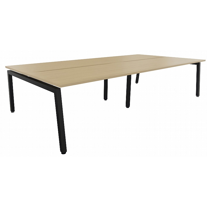 Gianni 4 Person A-Frame Rectangular Back to Back Sliding Top Bench Desks - Office Furniture