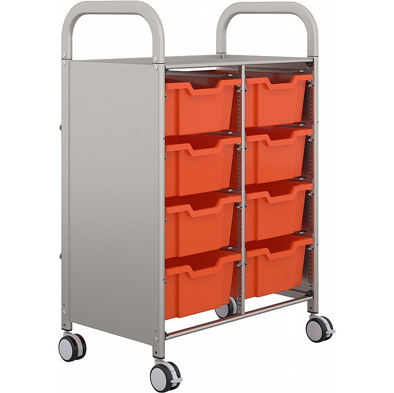 Gratnells Callero Mobile Double Column 8 Deep Tray Storage - Education
