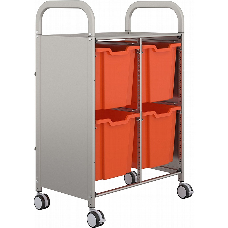 Gratnells Callero Mobile Double Column 4 Jumbo Tray Storage - Education