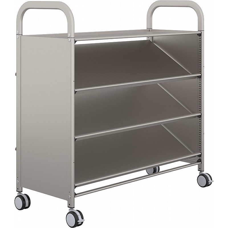 Gratnells Callero Mobile Tilted Shelf Trolley - Education