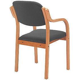 Renoir Wooden Framed Stacking Visitor Chairs with