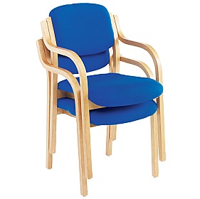 Renoir Wooden Framed Stacking Visitor Chairs with