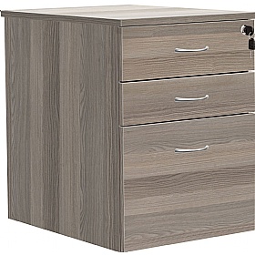 Office Essentials Wooden 3 Drawer High Under Desk Mobile Pedestals - Office Furniture