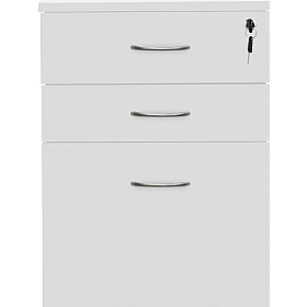 Office Essentials Wooden 3 Drawer High Under Desk Mobile Pedestals - Office Furniture